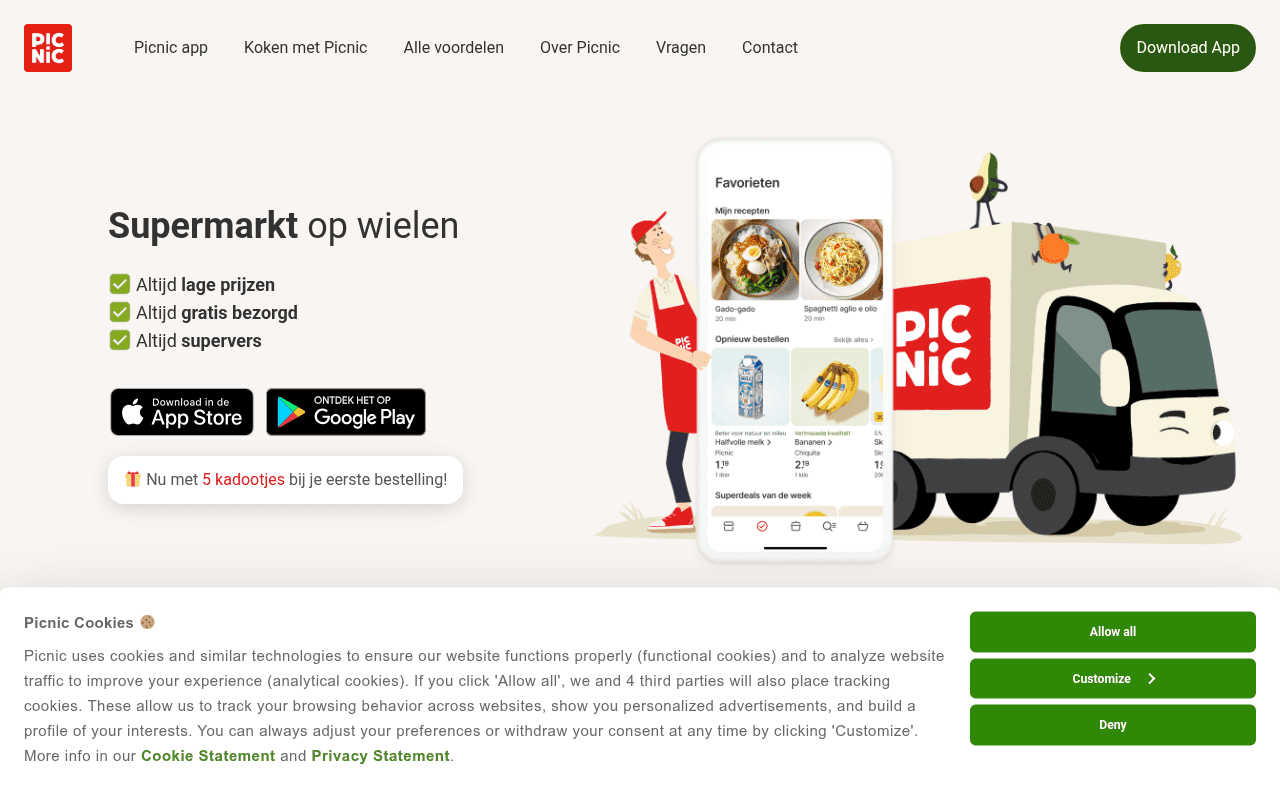 Screenshot of picnic.app