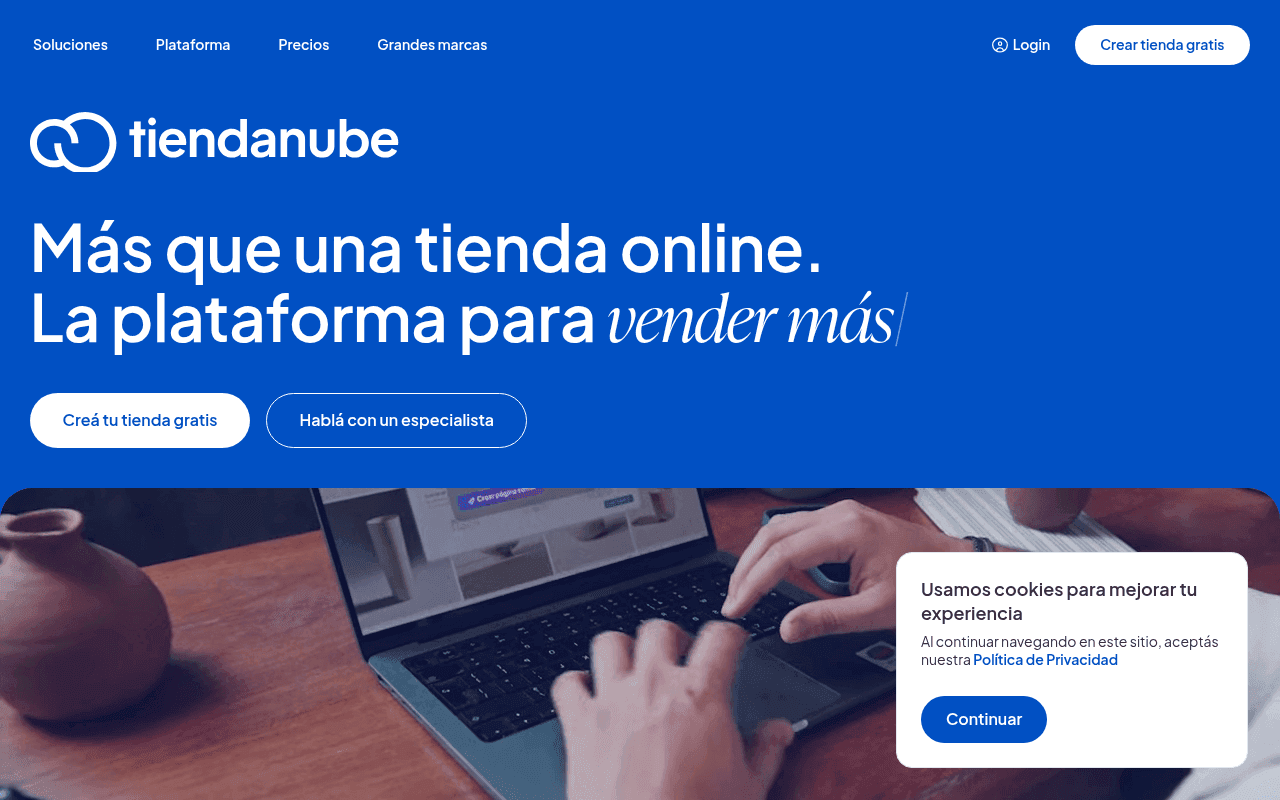 Screenshot of tiendanube.com