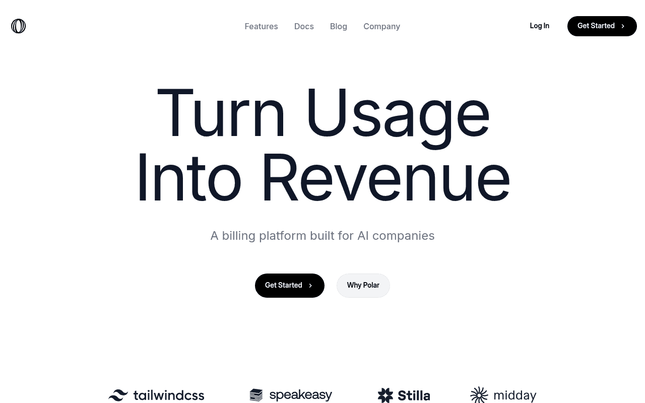 Screenshot of polar.sh