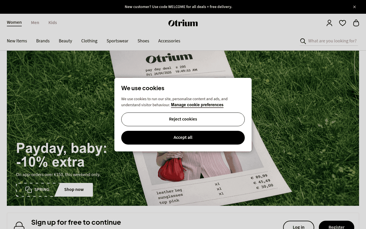 Screenshot of otrium.com
