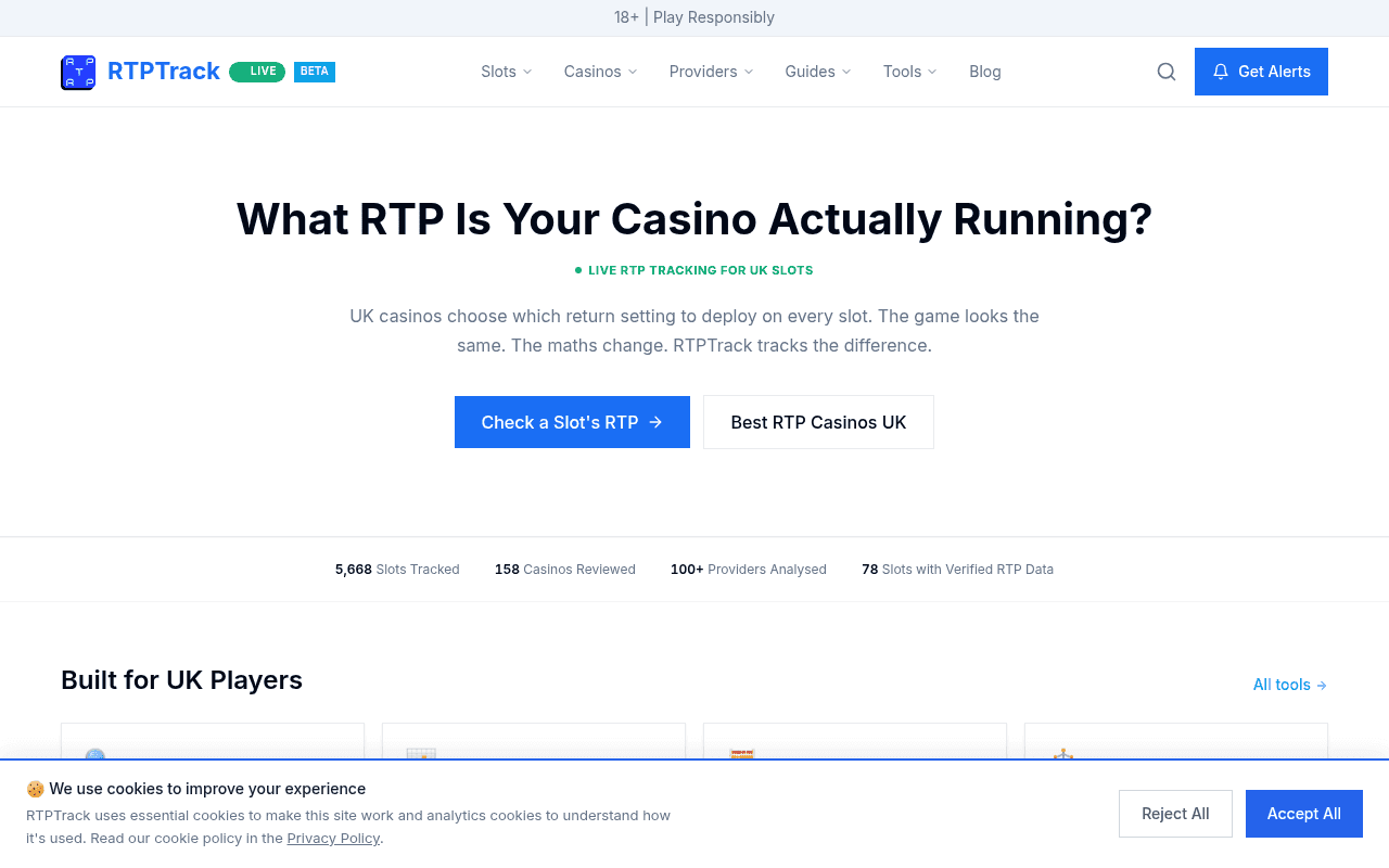 Screenshot of rtptrack.com