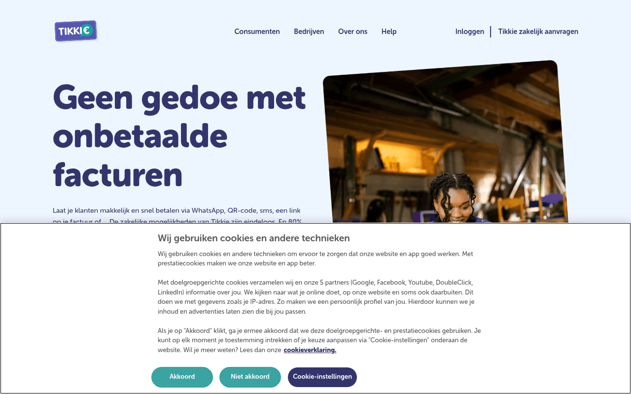 Screenshot of tikkie.me