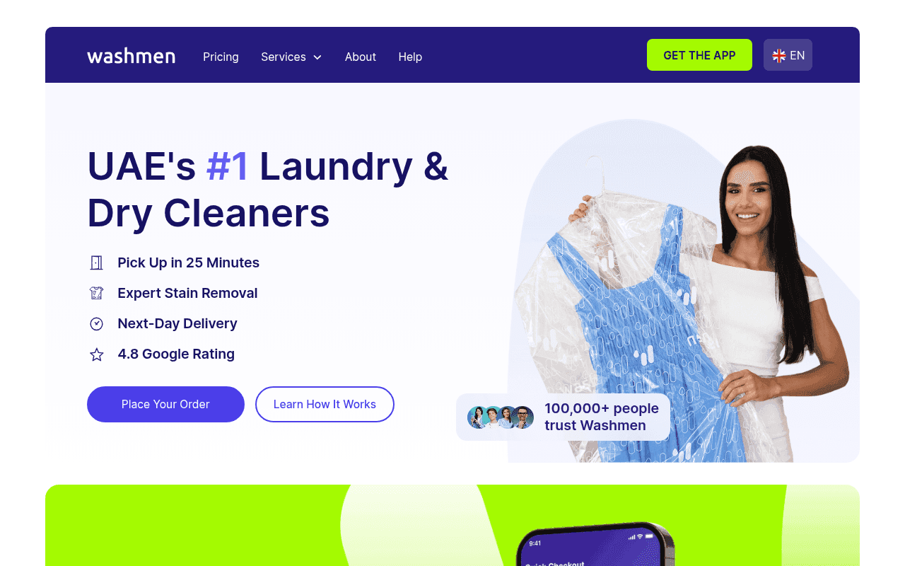 Screenshot of washmen.com