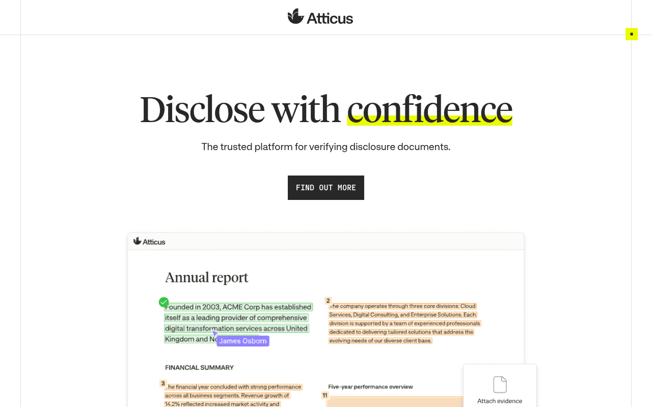 Screenshot of annualreport.atticus.tech