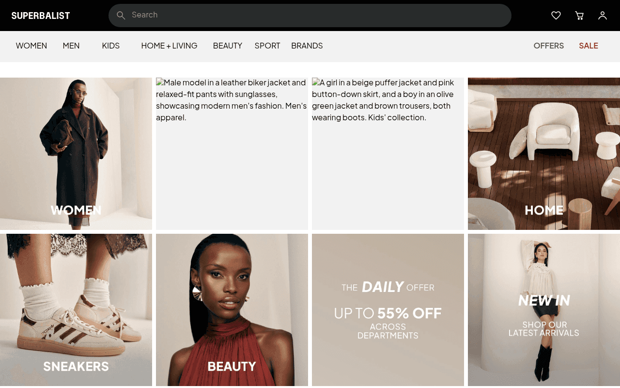 Screenshot of superbalist.com