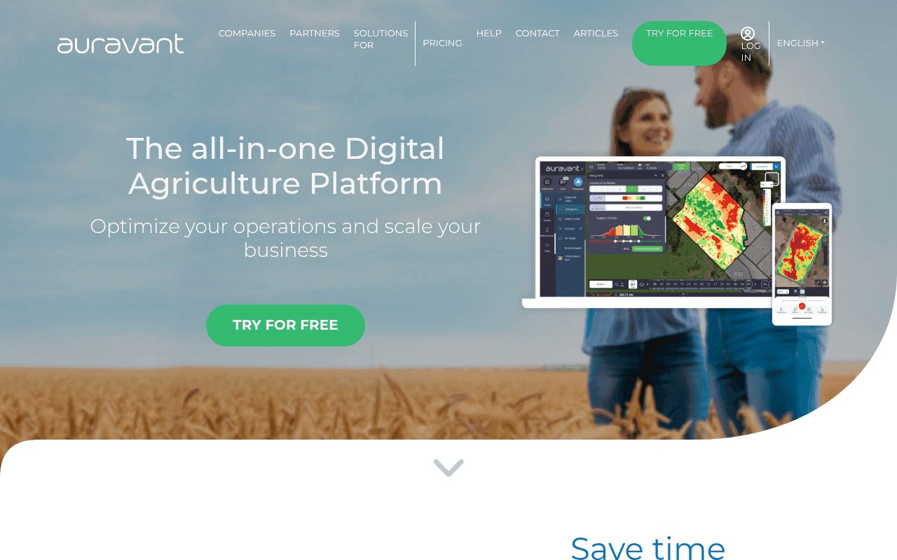 Screenshot of auravant.com