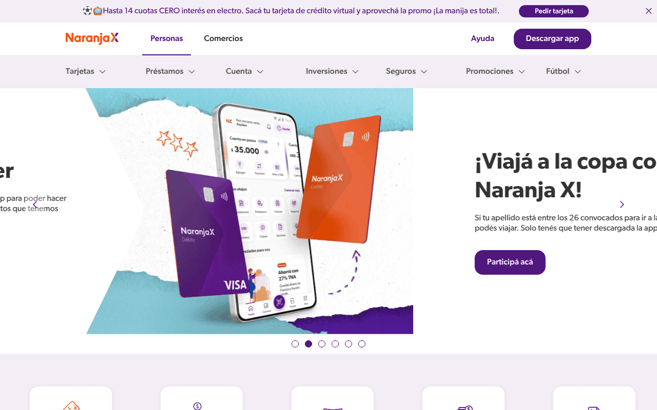 Screenshot of naranjax.com