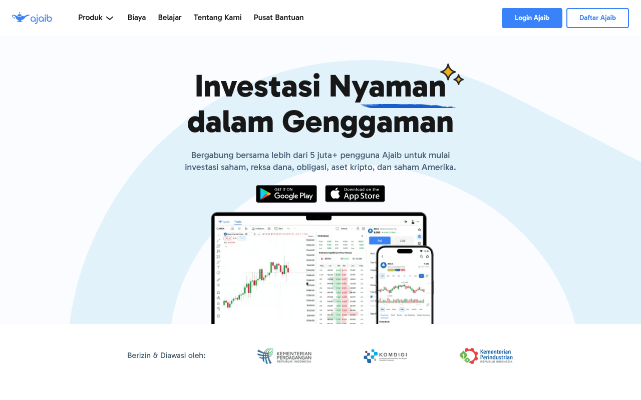 Screenshot of ajaib.co.id