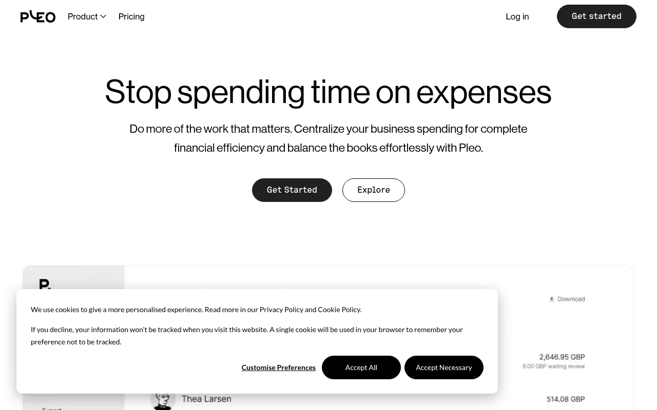 Screenshot of pleo.io