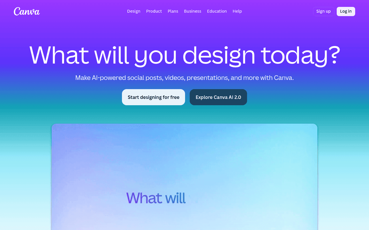 Screenshot of canva.com