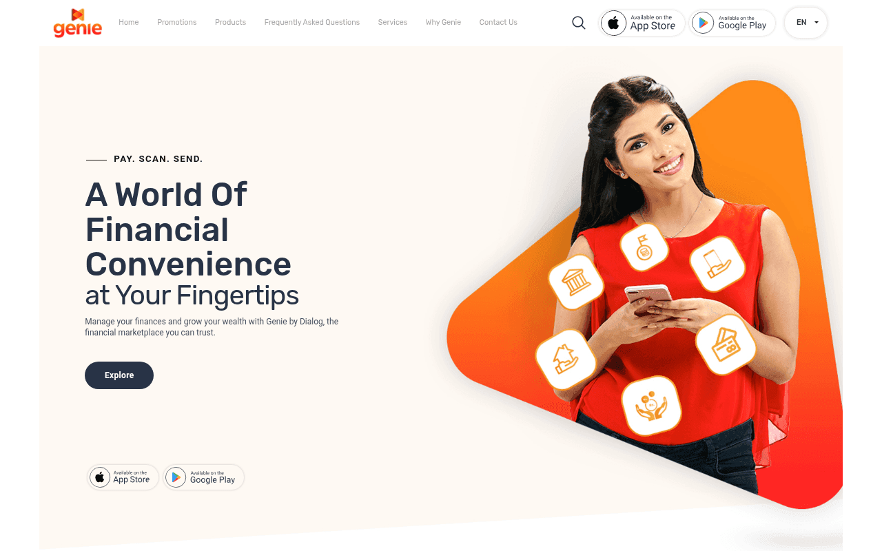 Screenshot of genie.lk