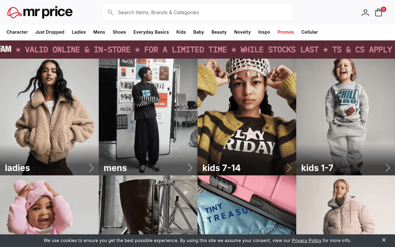 mrprice.com landing page screenshot