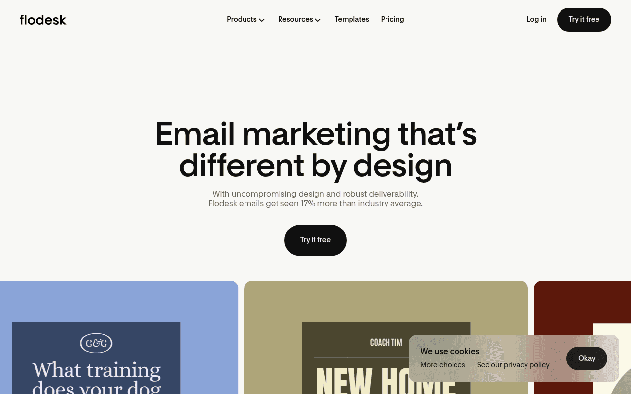 Screenshot of flodesk.com