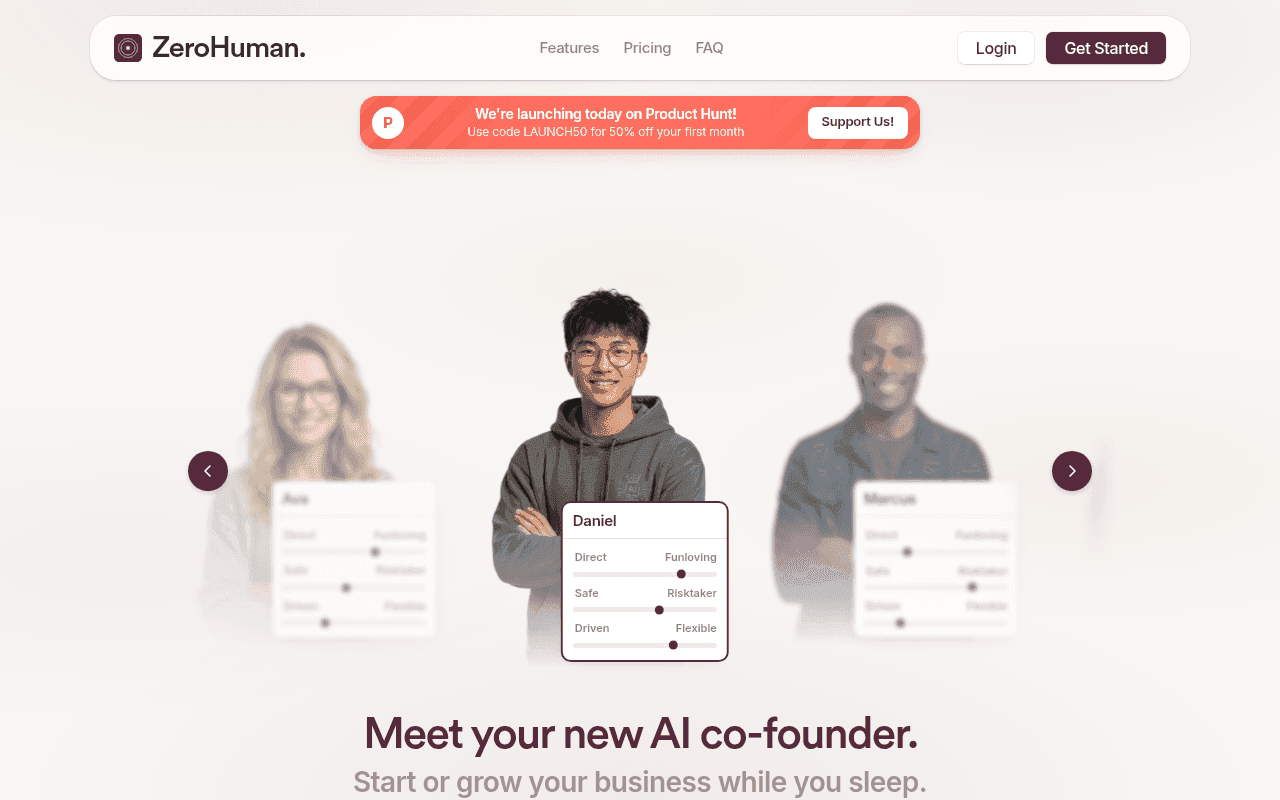Screenshot of zerohuman.inc