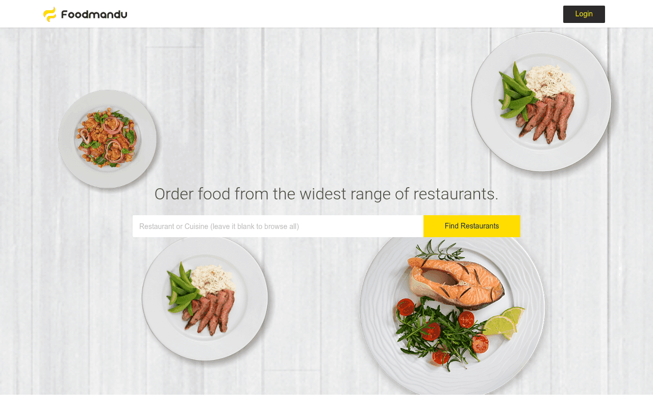 Screenshot of foodmandu.com