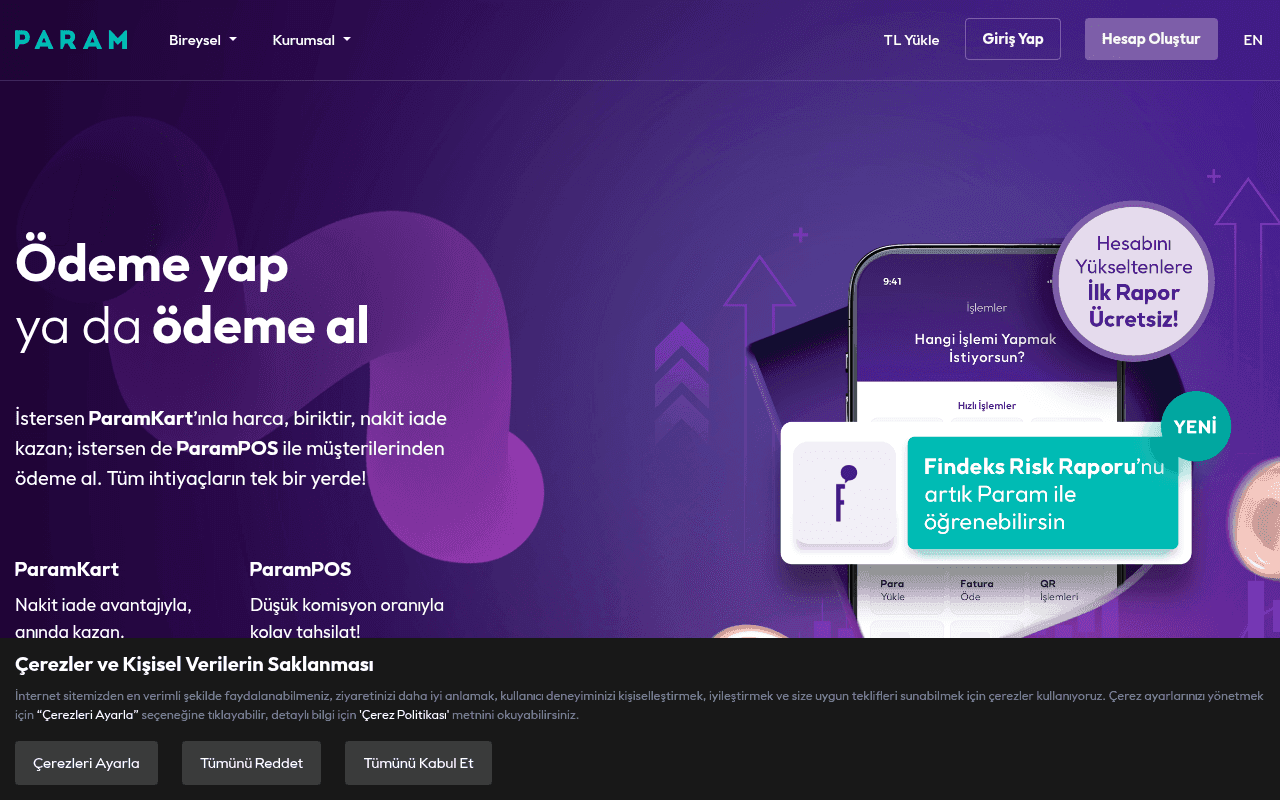 Screenshot of param.com.tr