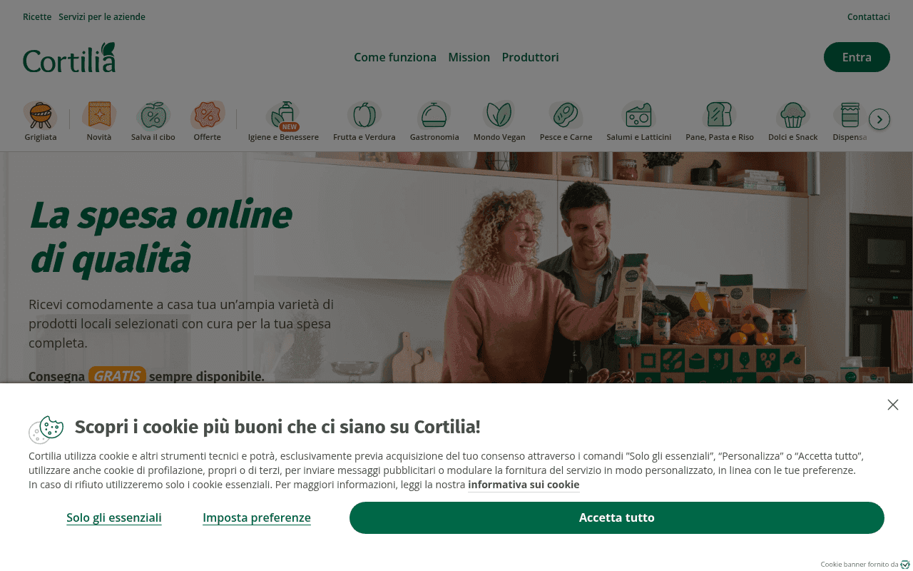 Screenshot of cortilia.it