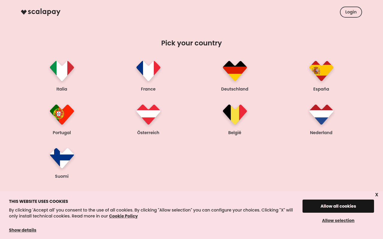 Screenshot of scalapay.com