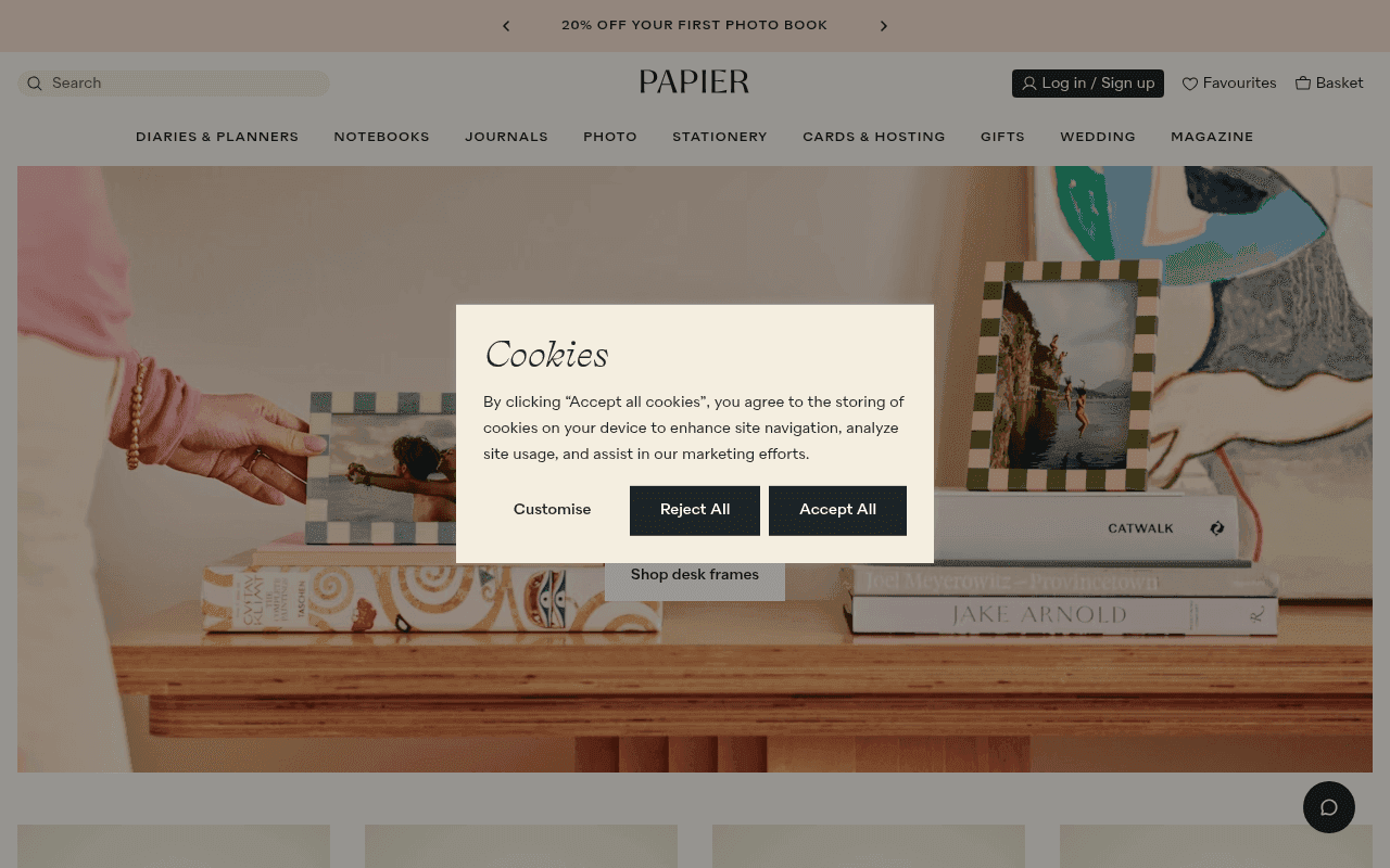 Screenshot of papier.com