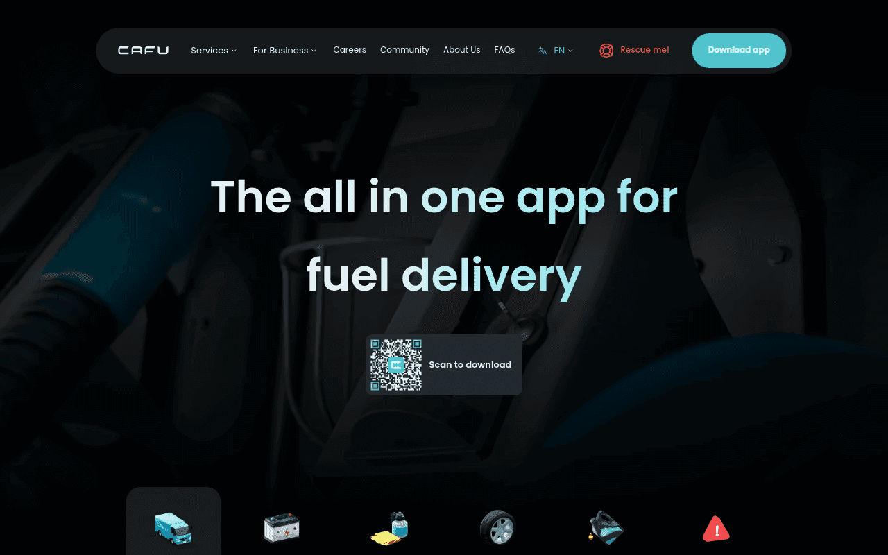 Screenshot of cafu.com