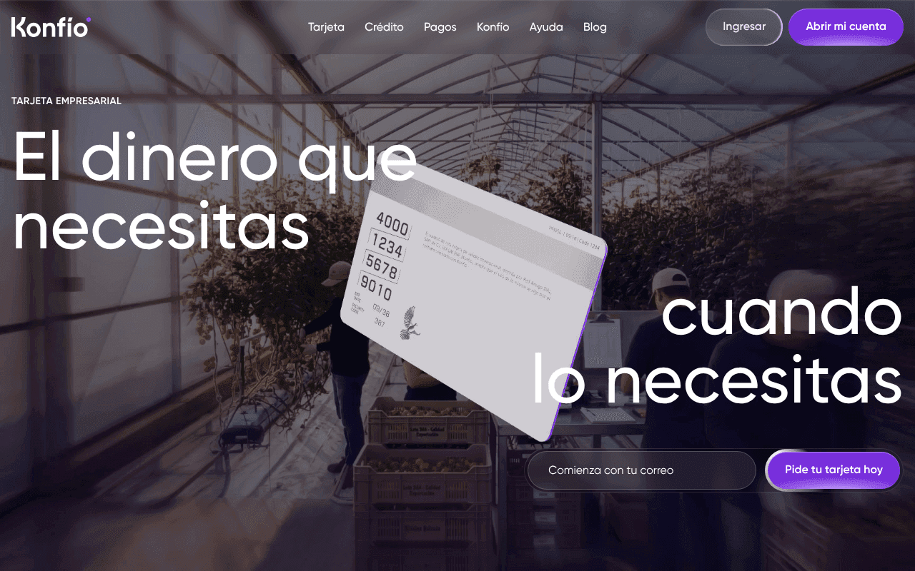 Screenshot of konfio.mx